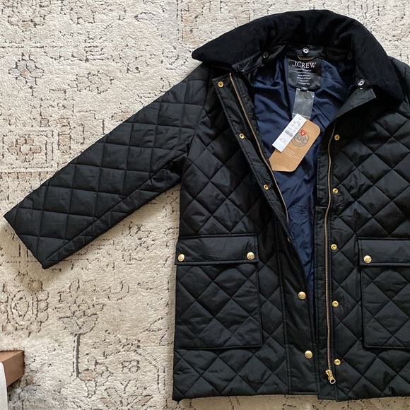 J. Crew Black Quilted Jacket, size MP - Picture 4 of 11